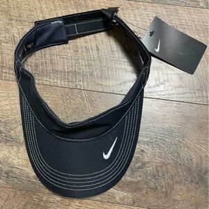 NWT Nike Swoosh Adjustable Visor Black